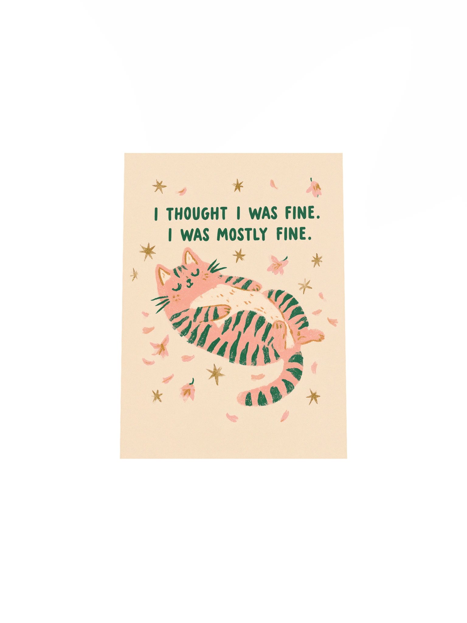 I Thought I Was Fine Cat Poster product image (22)