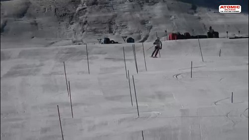 Our Katharina Unterdechler 🇦🇹 - slalom training on Stelvio #juniorstochampions #weareskiing #sheskis @atomicski