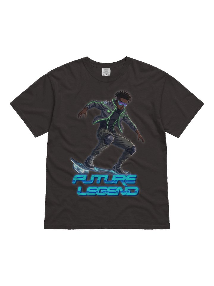 Future Legend Neon Skater T-Shirt – Cyber Streetwear Graphic T-Shirt for Adults and Young Adults product image (2)