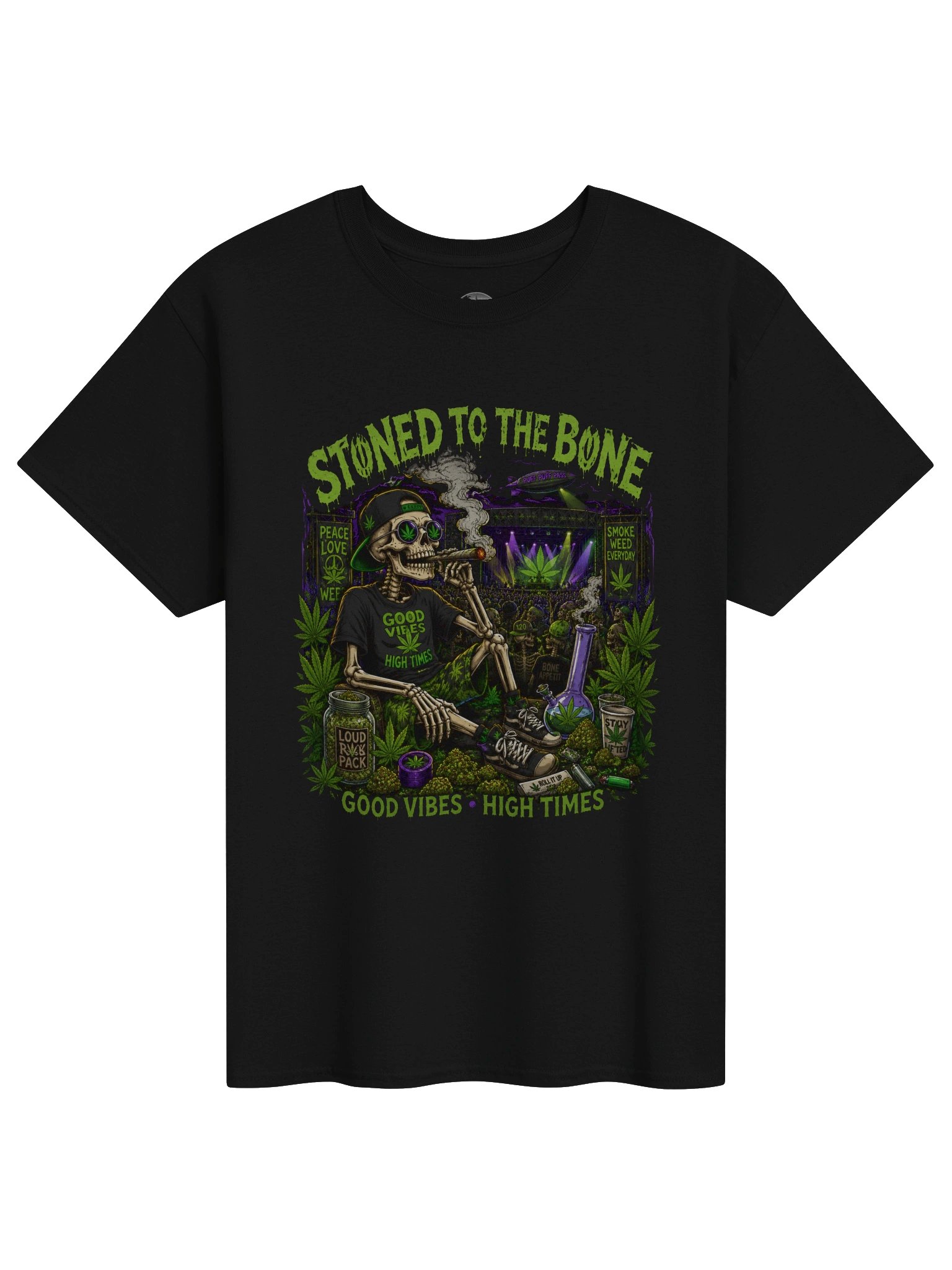 Stoned to the Bone — Psychedelic Concert Grahic Tee product image (1)