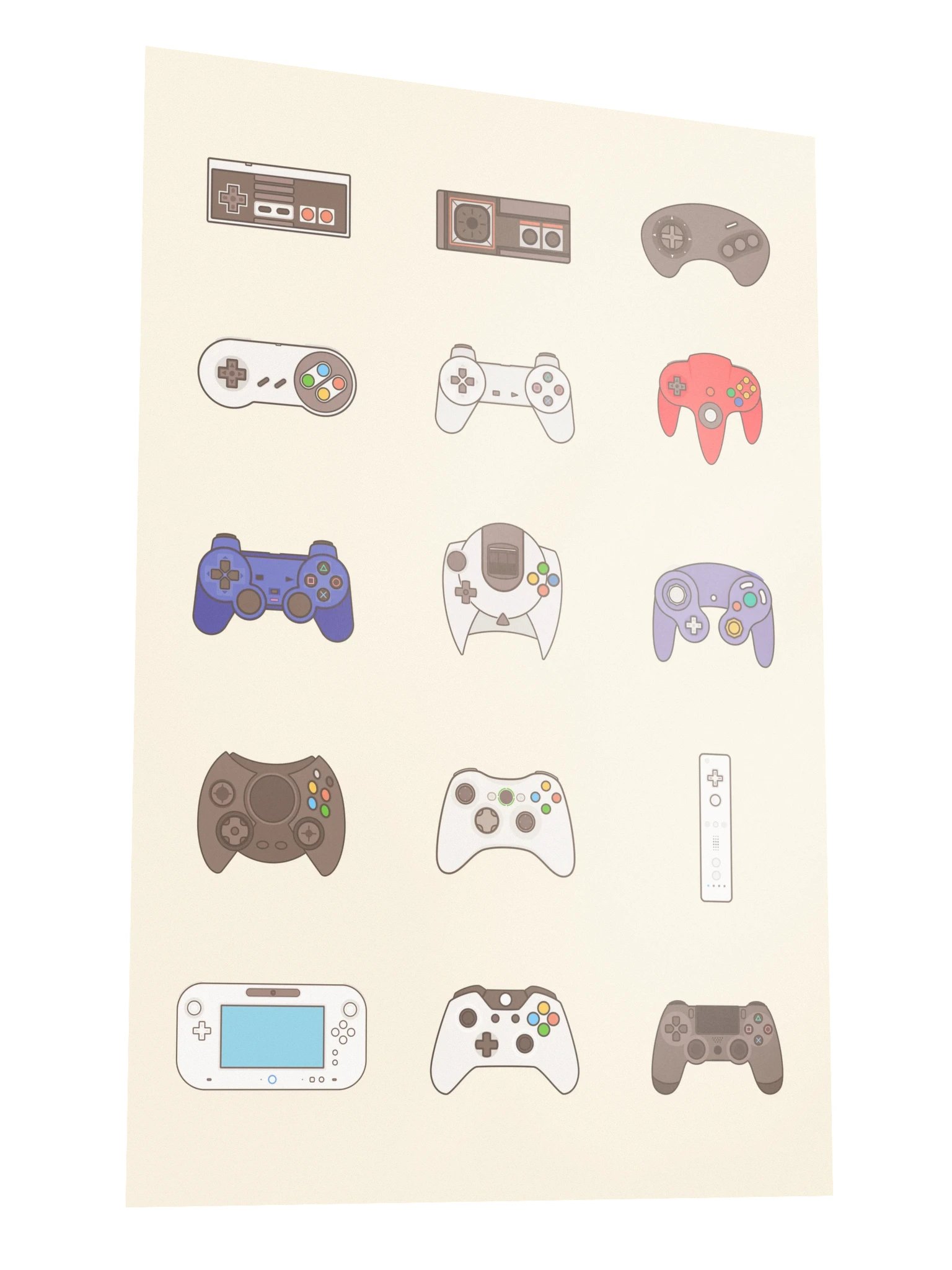 Retro Controllers (Beige) [2x3] product image (3)