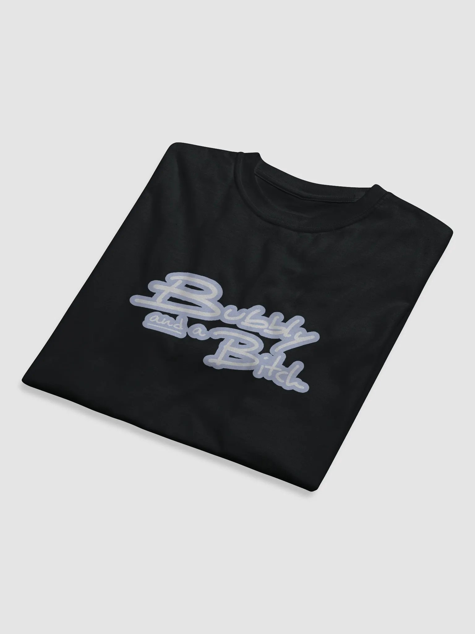 Bubbly and a B*tch (lined design, #BDCAEF) unisex eco tee product image (8)