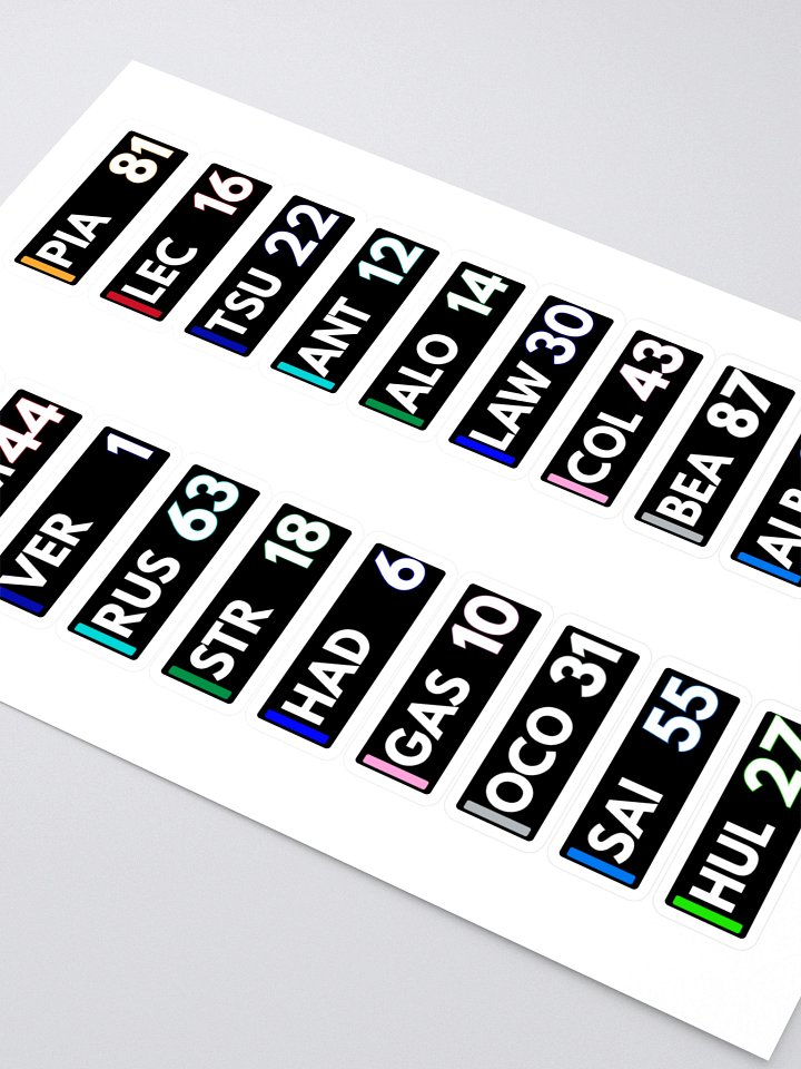 2025 Drivers Sticker Collection product image (2)