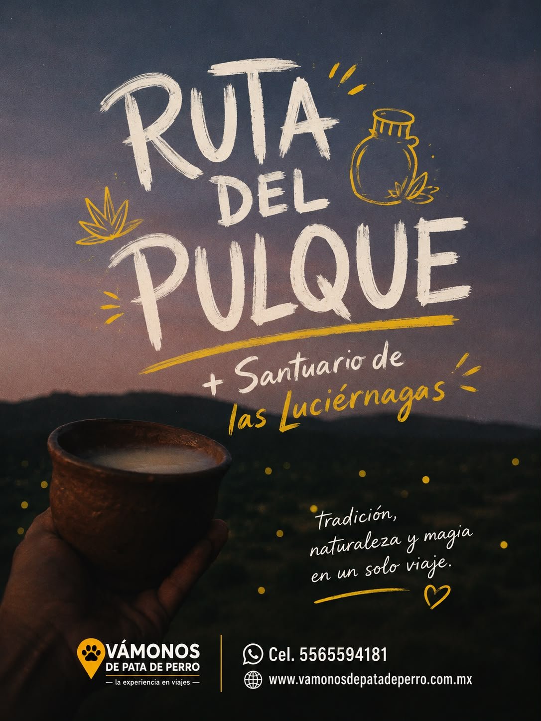 🌟 PAQUETE 4 --RUTA DEL PULQUE + SANTUARIO DE LAS LUCIÉRNAGAS CON CABAÑA product image (2)