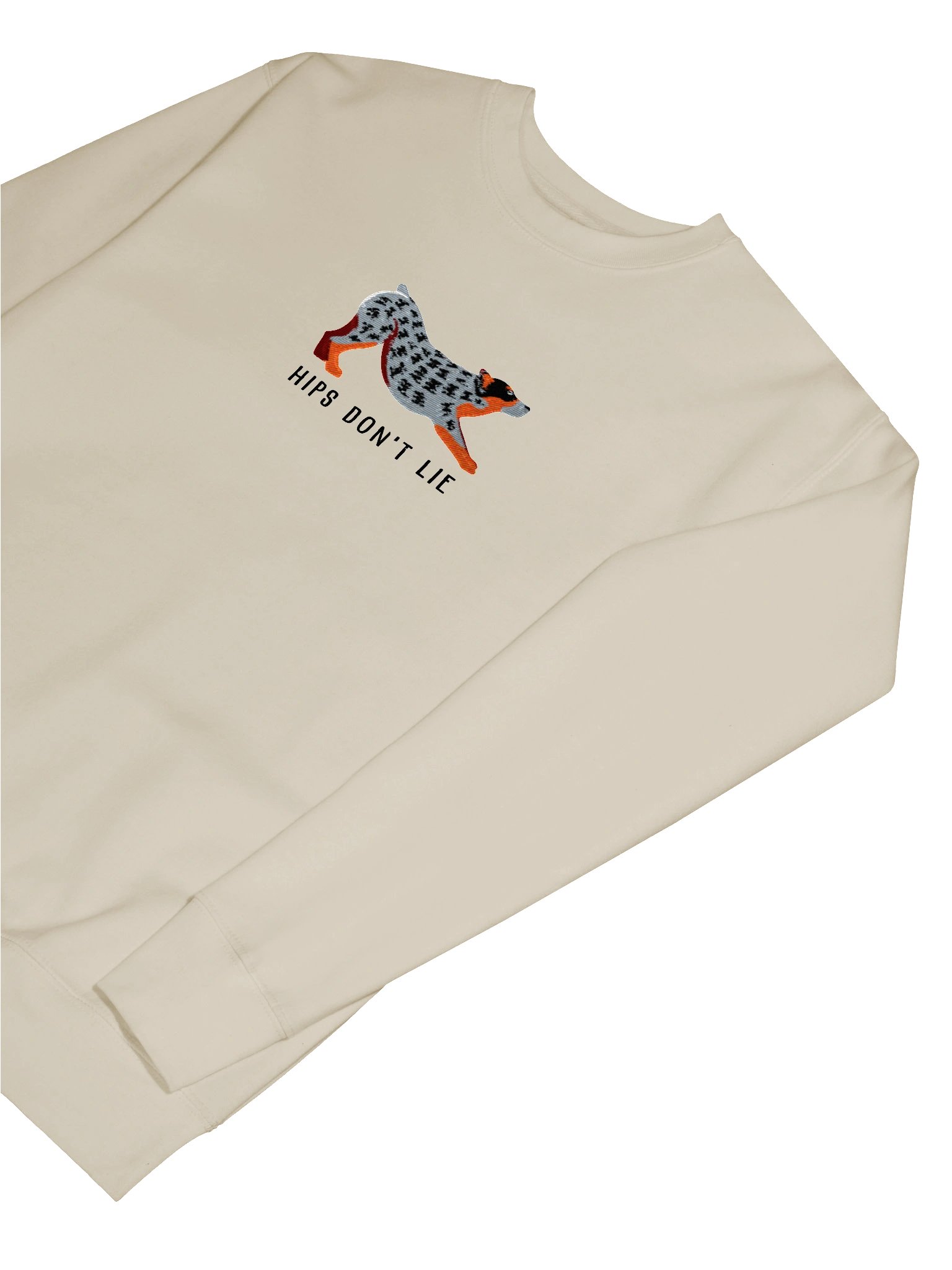 Hips Don't Lie Sweatshirt (Embroidered) of an Australian Cattle Dog(Blue Heeler) product image (77)