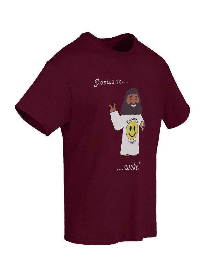 Jesus Is... Woke, Pride Heart - Adult T product image (2)