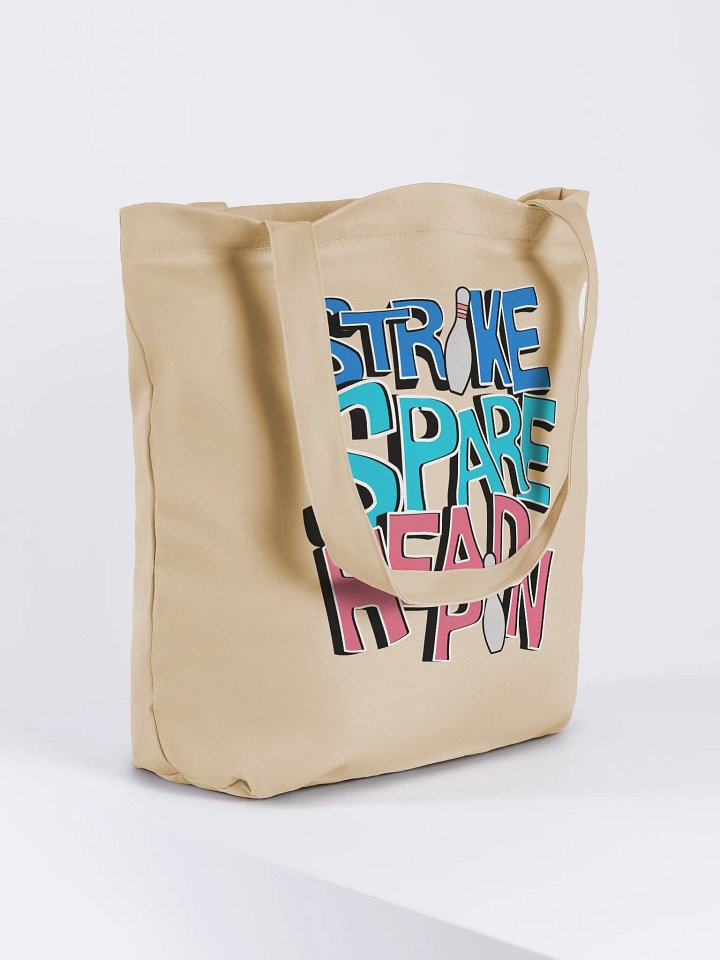 Strike Spare Headpin Bowling Tote Bag product image (4)
