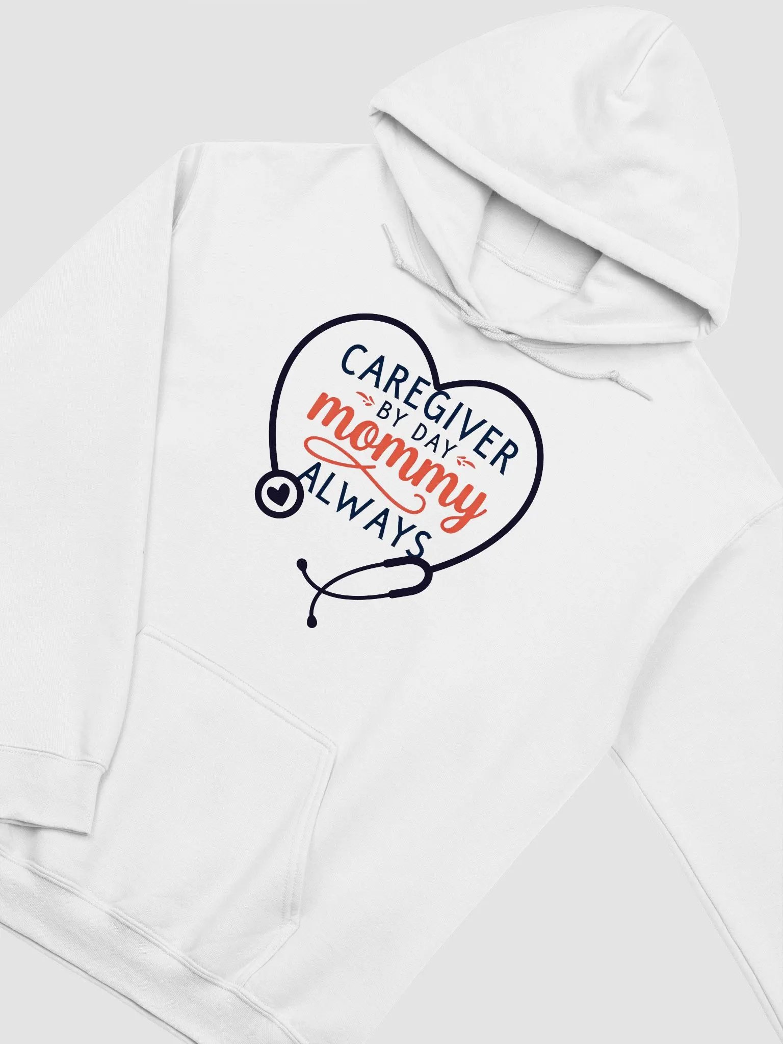Mommy Always Stethoscope Heart Hoodie product image (15)