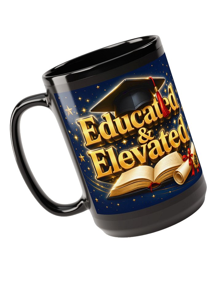"Educated & Elevated" Graduation Mug — Navy Wrap product image (1)