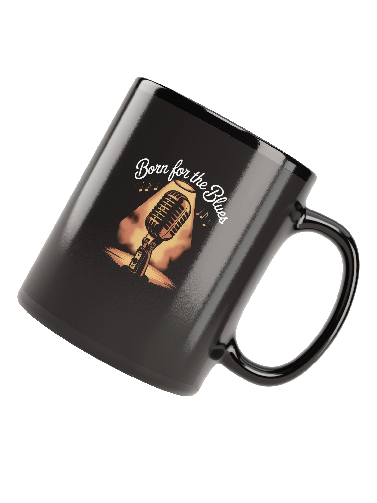 Born for the Blues – Black Glossy Mug (The Slogan Series) product image (4)