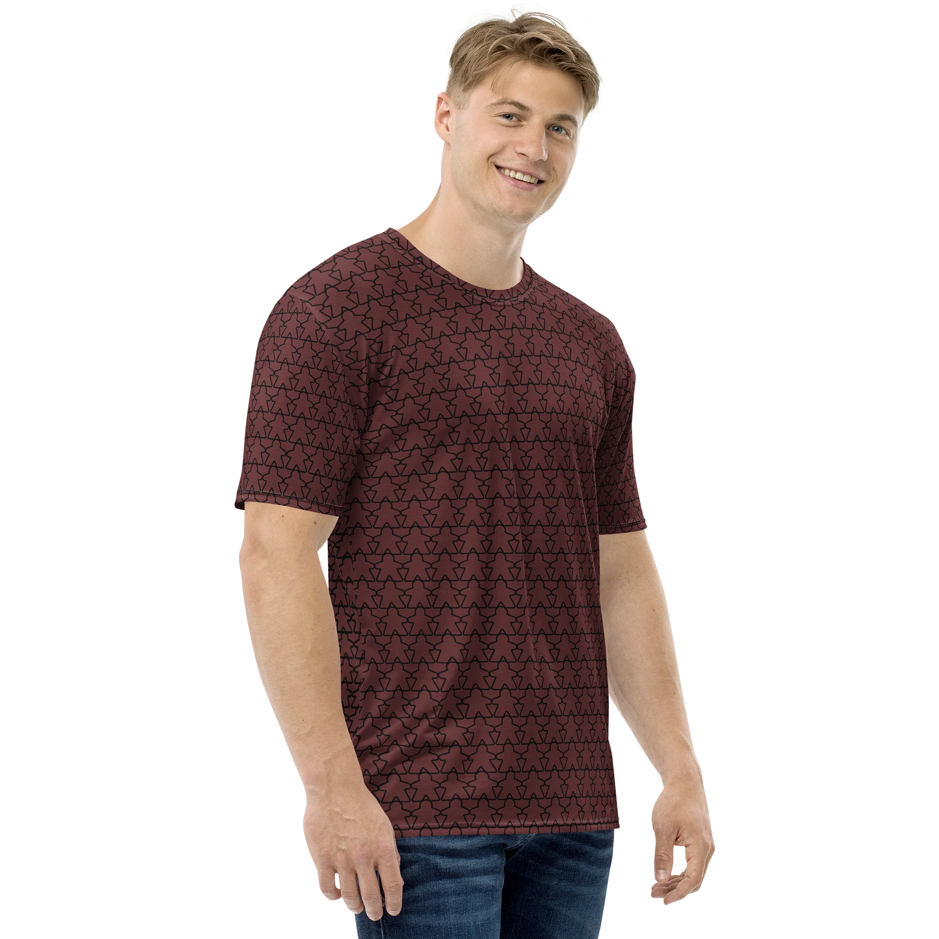 The All-Over Meeple T-Shirt - Autumn Red product image (2)