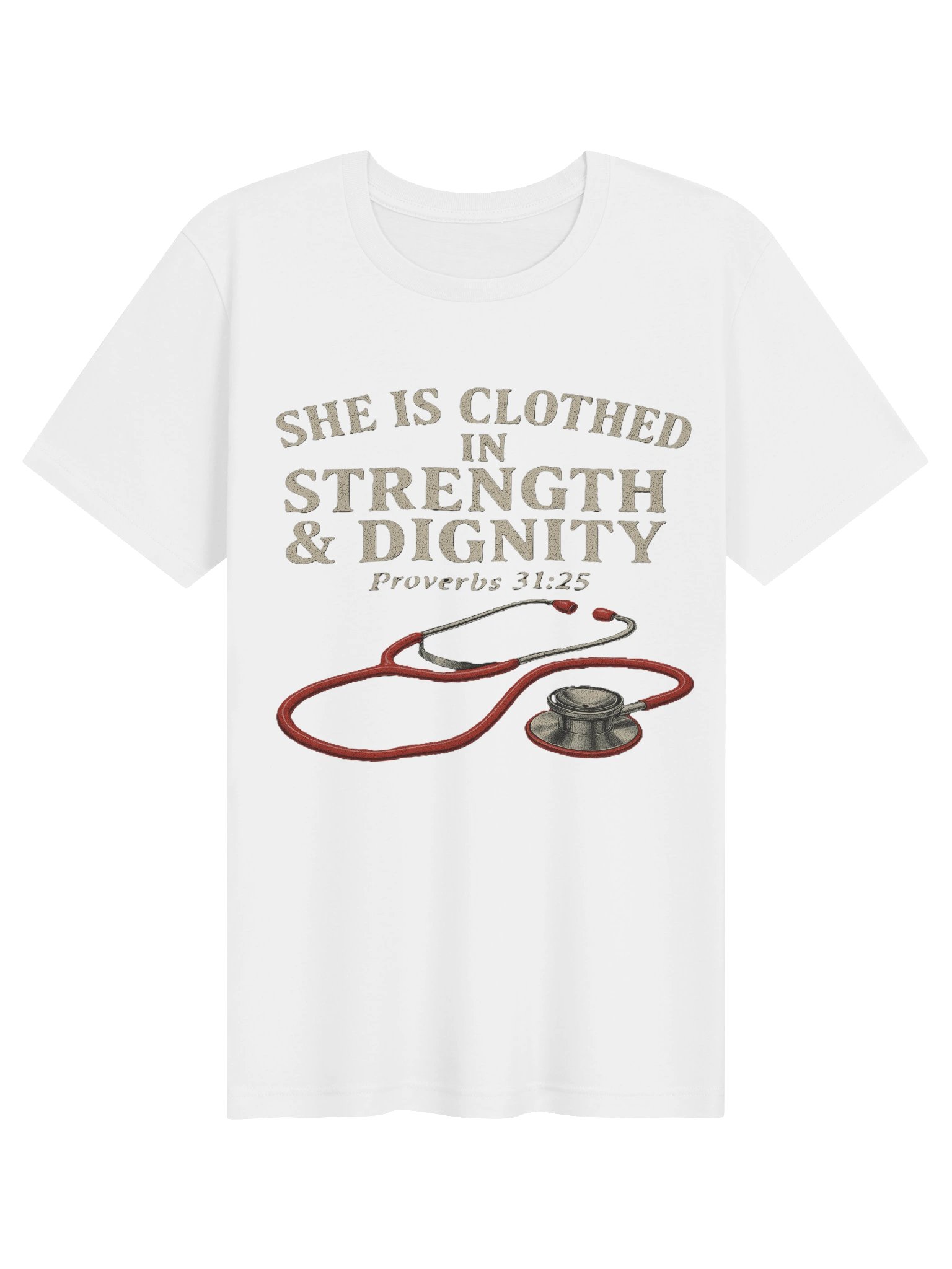 D2You Gospel Message - T Shirt - She is clothed in strength & dignity product image (4)