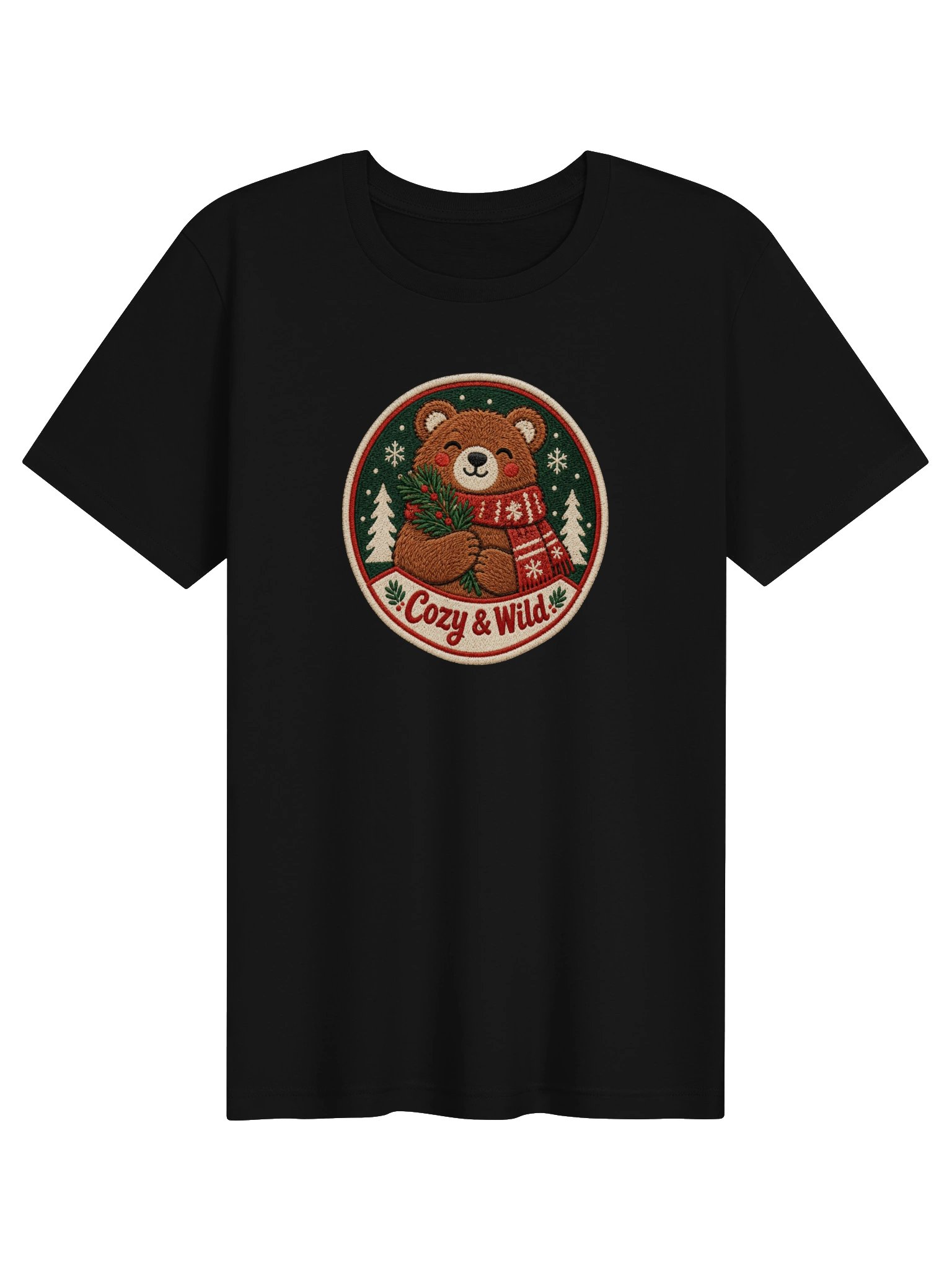 Cozy & Wild Vintage Christmas Bear Embroidered Patch product image (2)