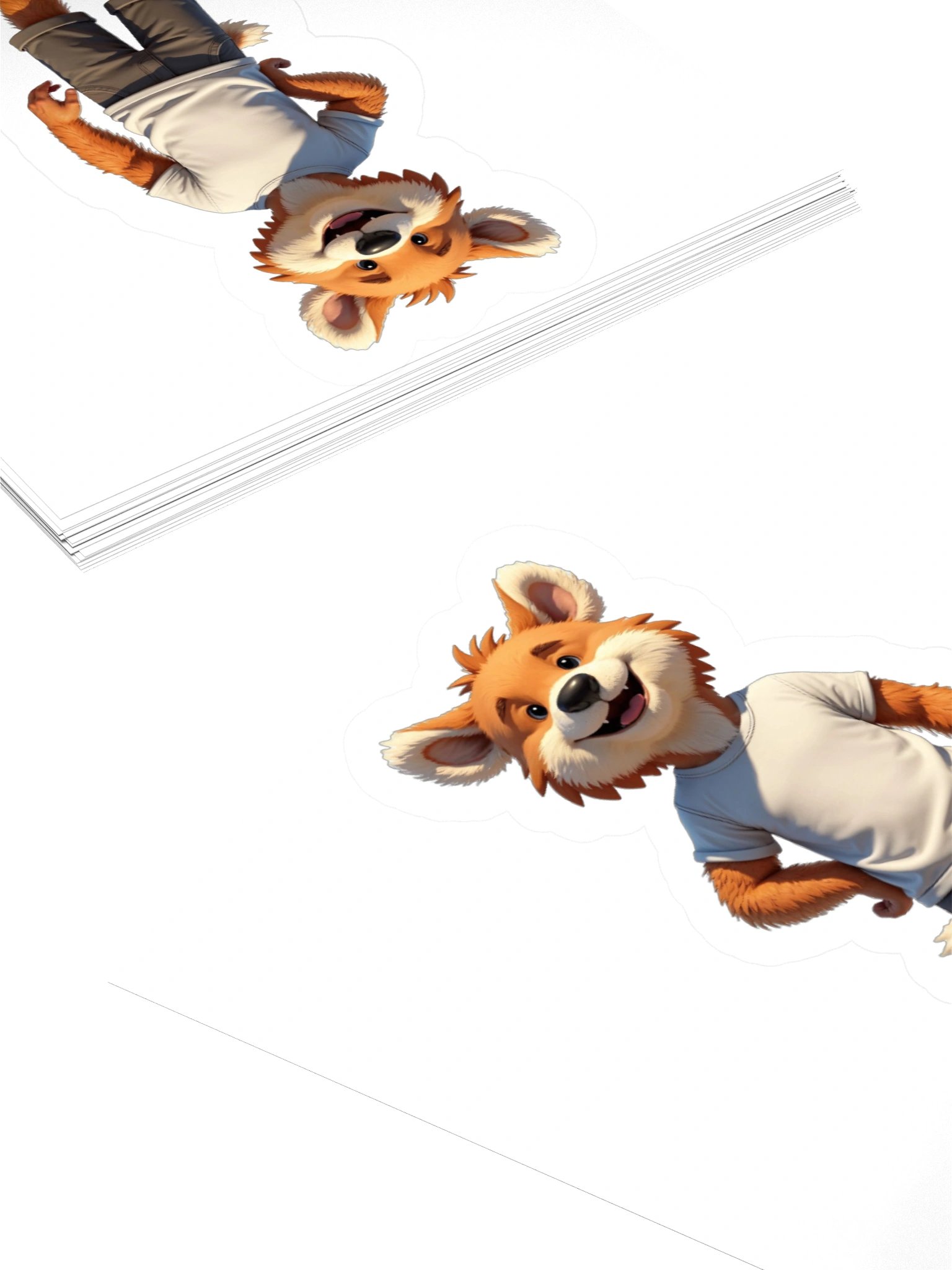 Smiling Fox Kiss Cut Sticker product image (5)