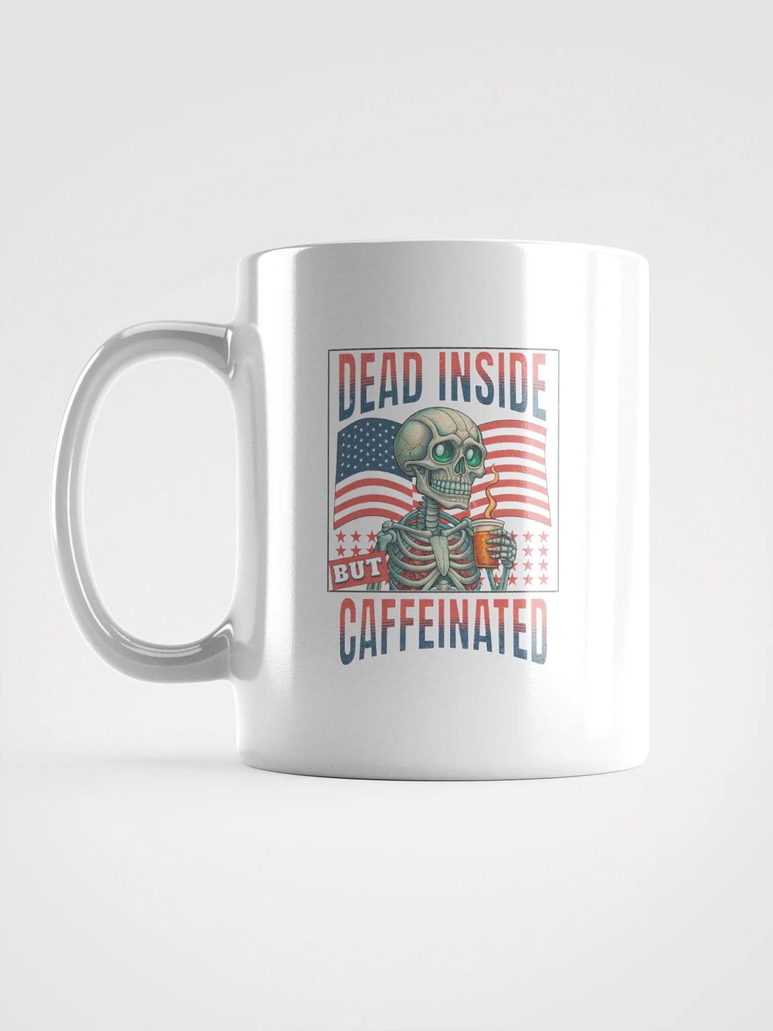 Dead Inside But Caffeinated Skeleton Mug product image (1)