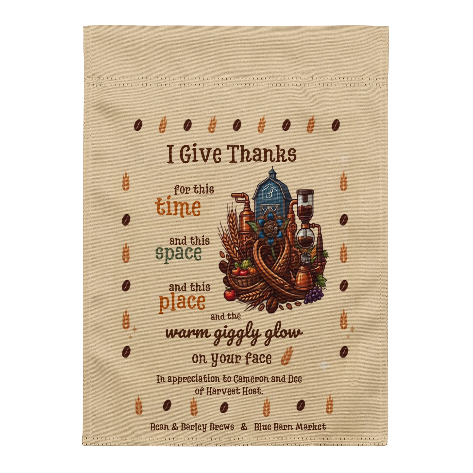 I Give Thanks Coffee Garden Flag product image (1)