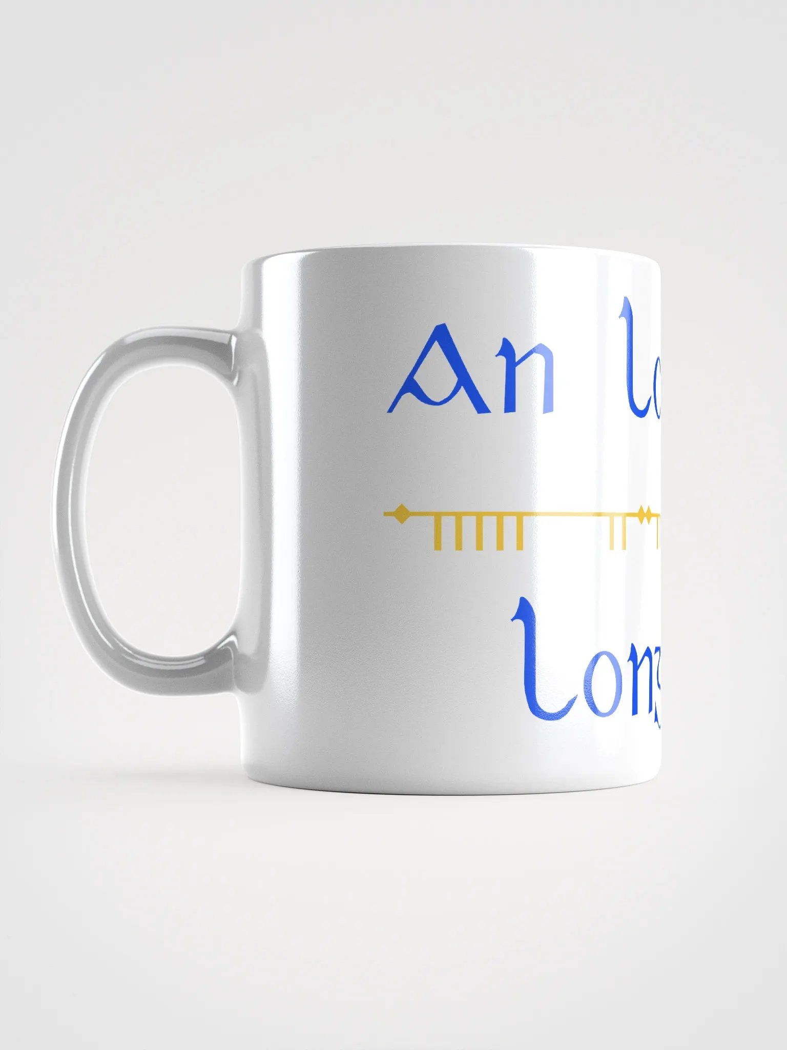 Longford/An Longfort Scholastic style Ogham White Glossy Mug product image (6)