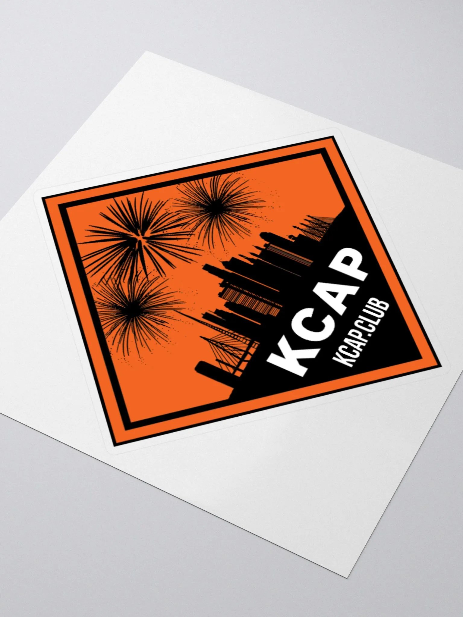 KCAP Stickers - Black Logo on Orange product image (3)