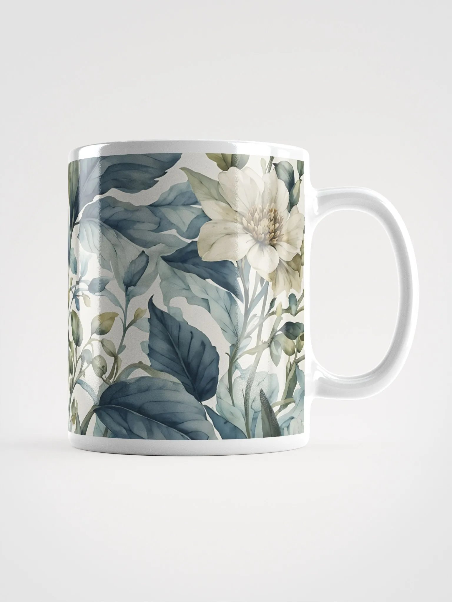 BEAUTIFUL IVORY FLORAL WITH LUSH FOLIAGE MUG product image (2)