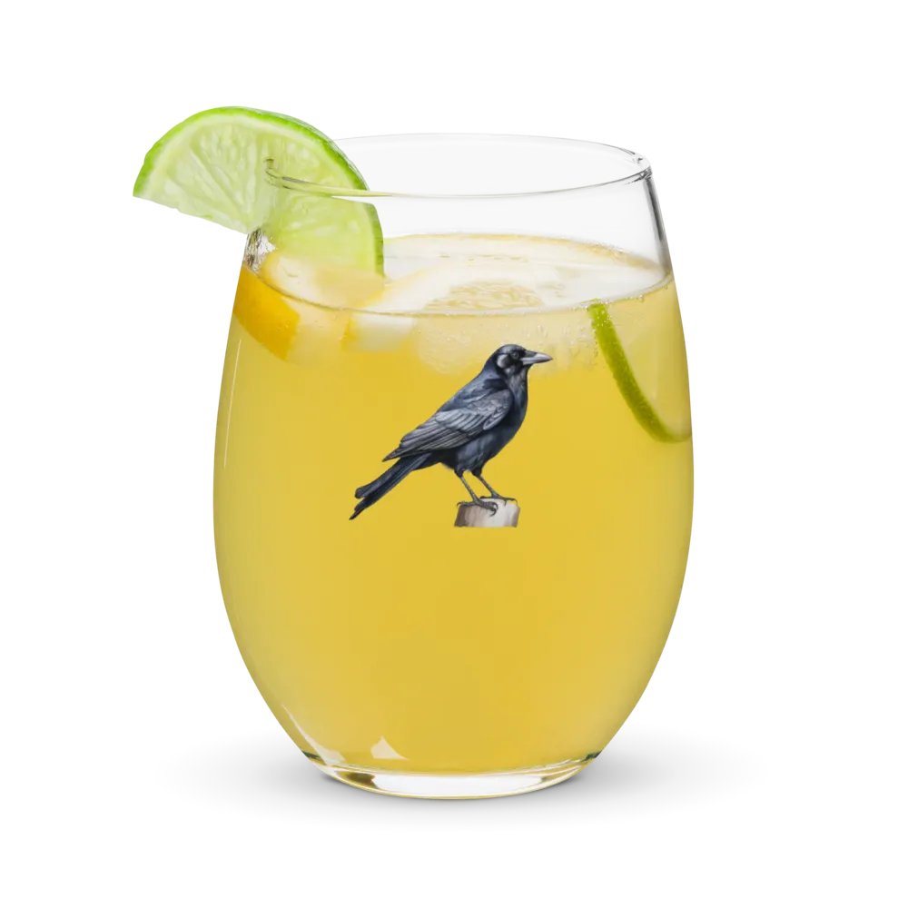 Prestige Crow Stemless Wine Glass - Motif V product image (9)