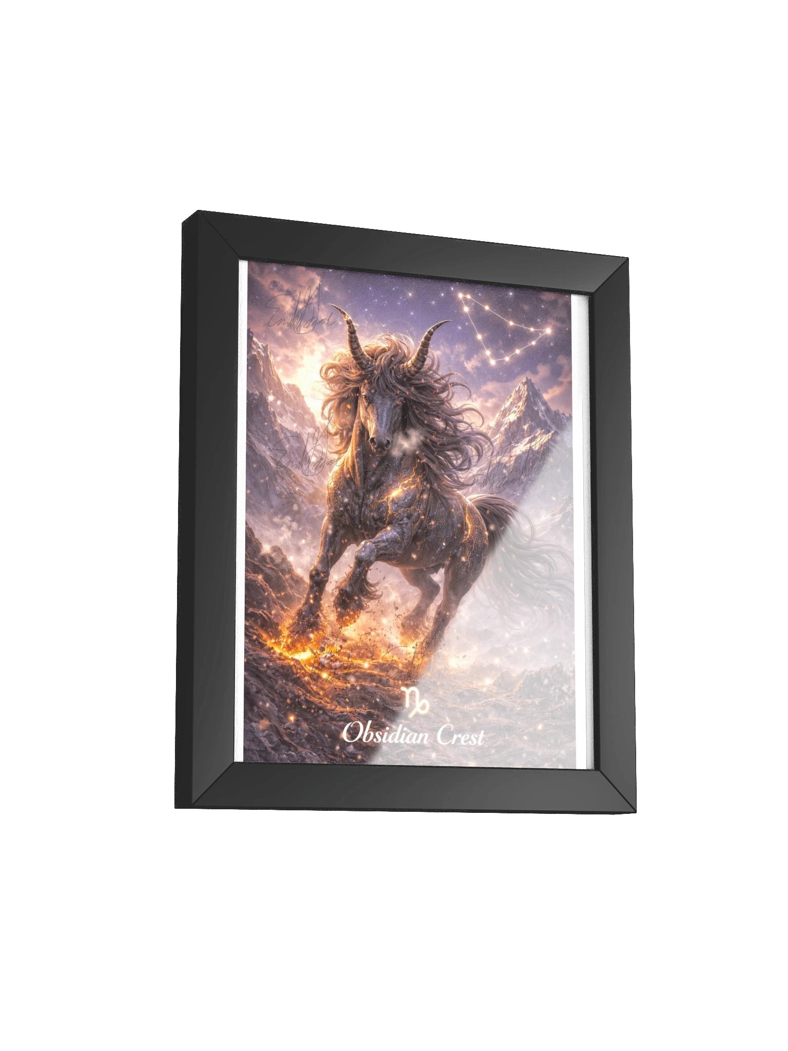 Obsidian Crest Capricorn Zodiac Poster product image (28)