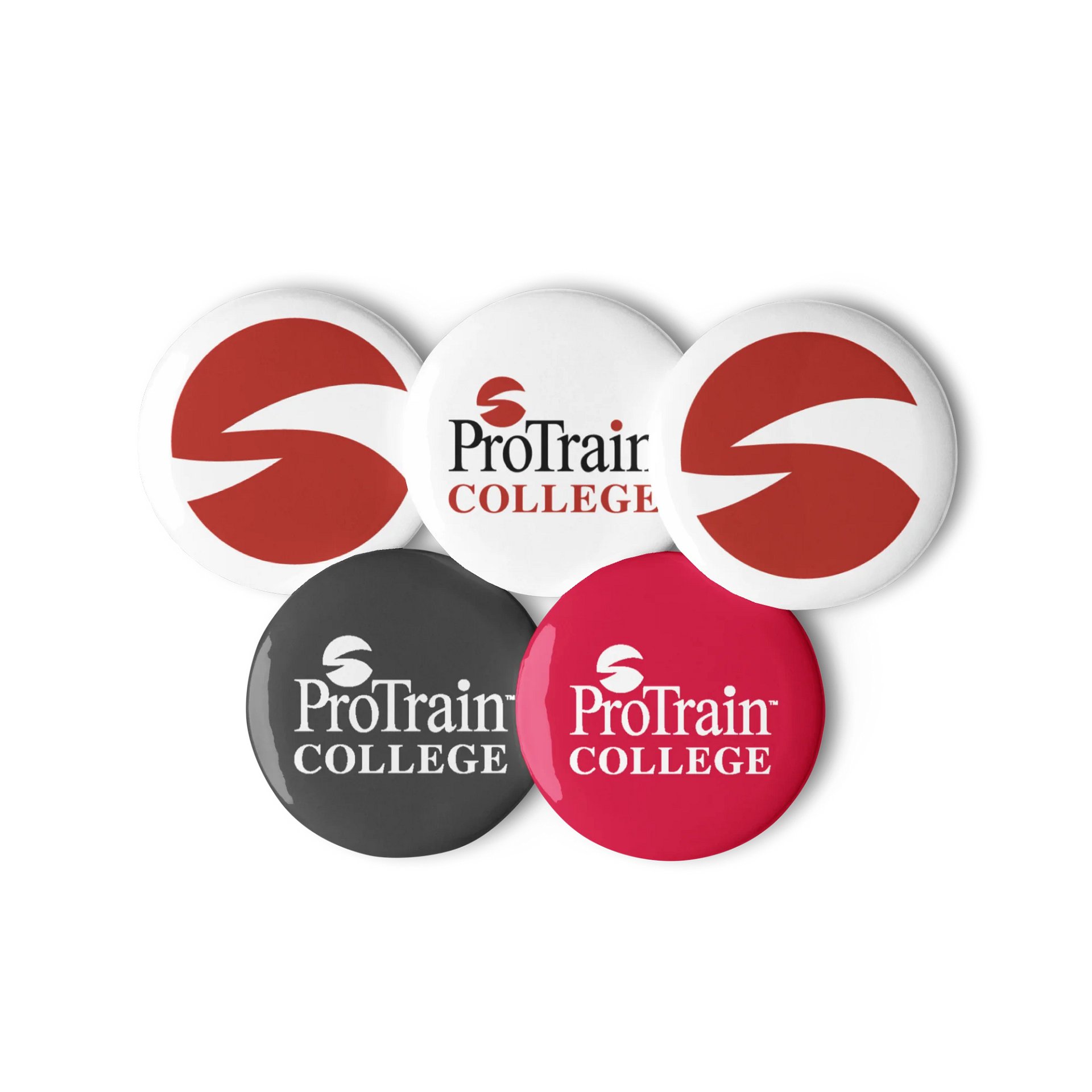 ProTrain College Logo Pin Buttons Set product image (3)