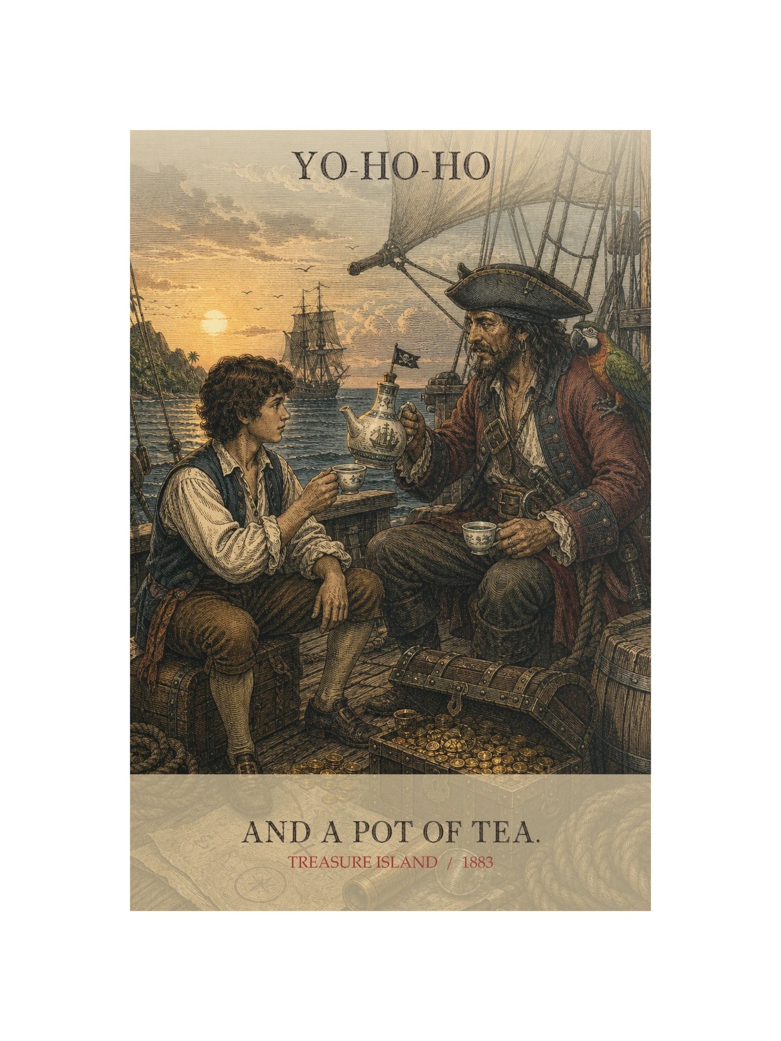 Yo Ho Ho Pot Tea -- Treasure Island Art Print product image (12)
