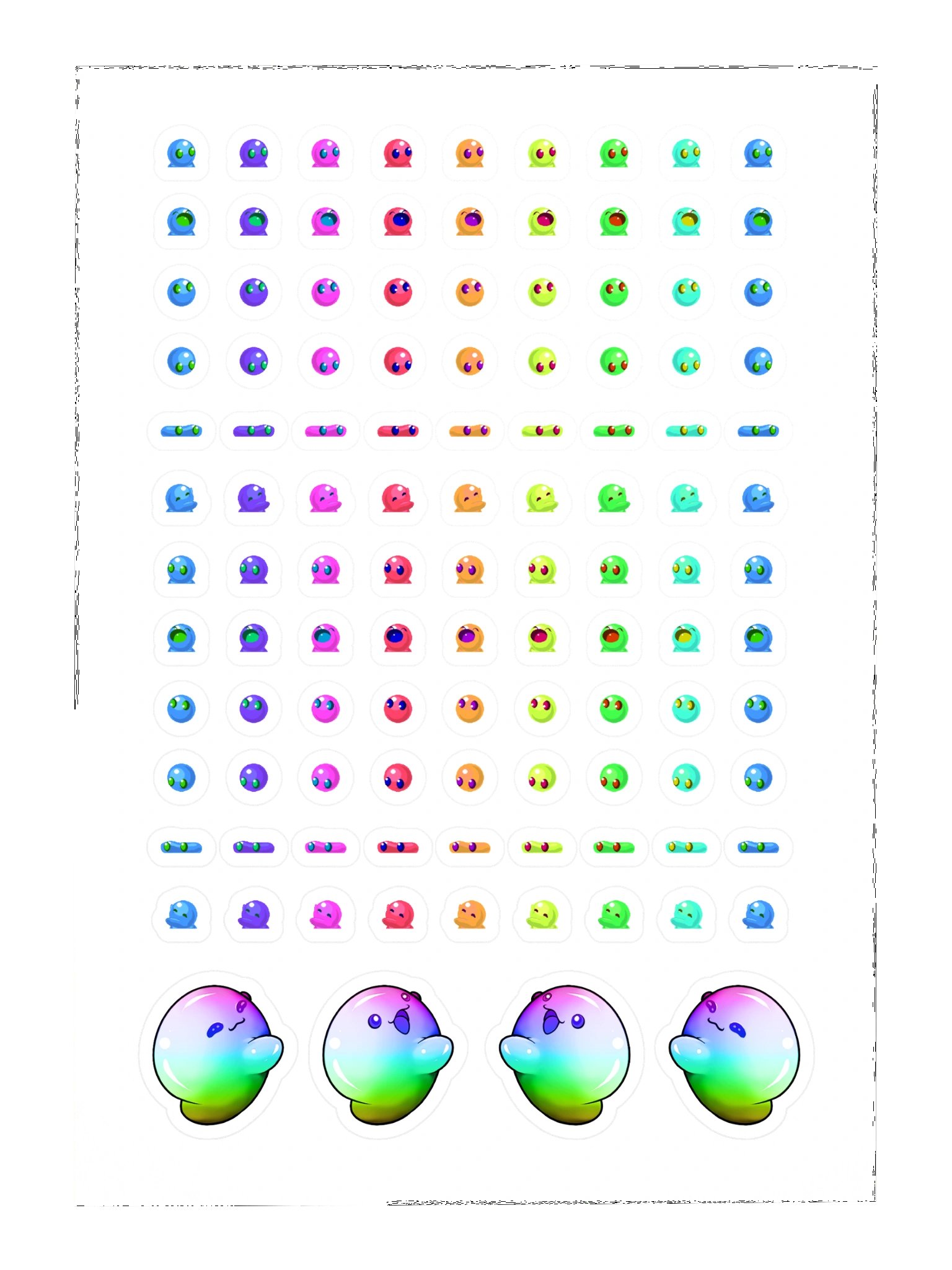 Bubbles Sticker Sheet RAINBOW product image (3)