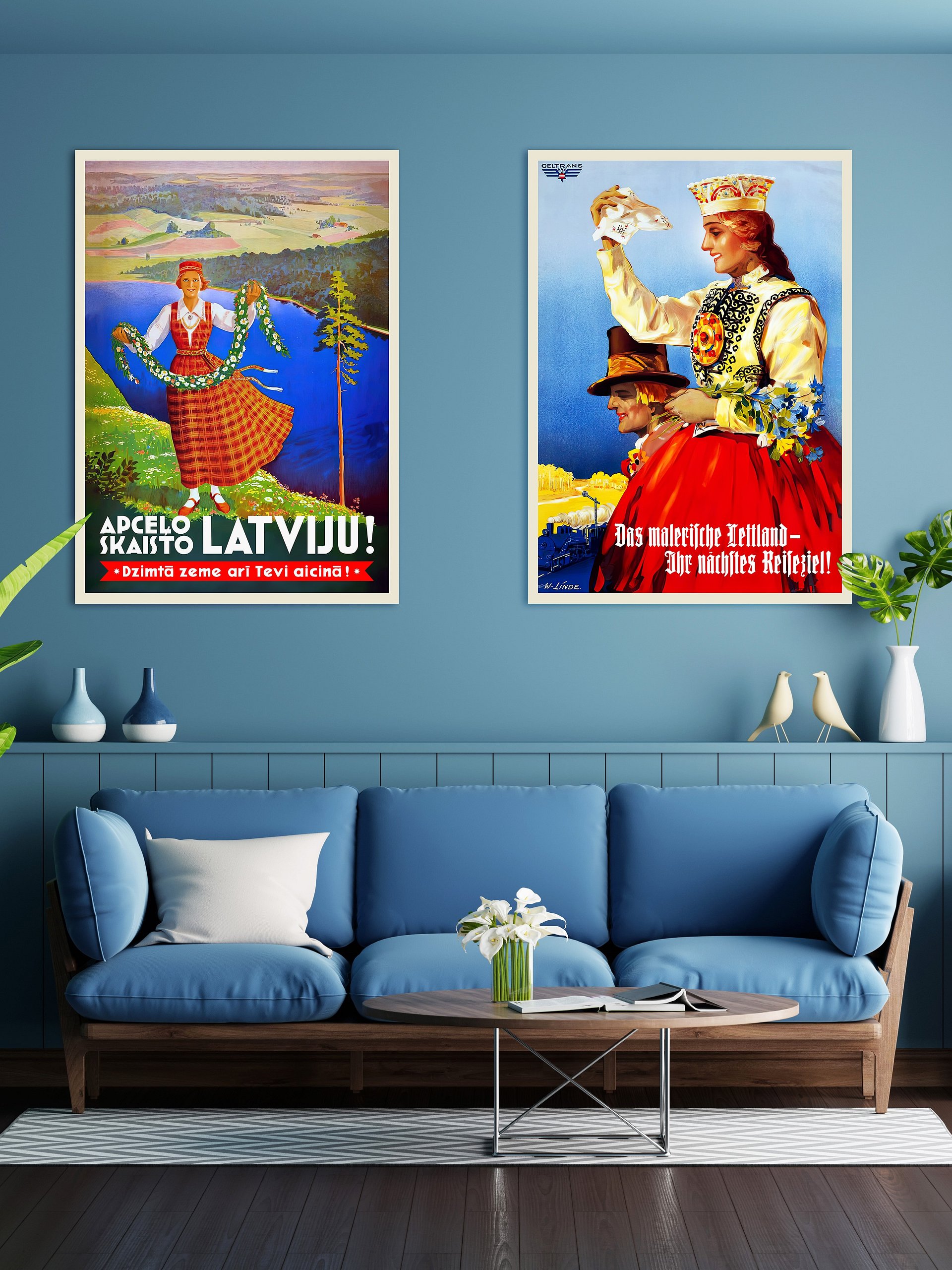 Latvia poster, Jurmala, Liepaj, 1934 — retro travel poster, vintage travel art, retro travel wall art, retro travel print product image (2)