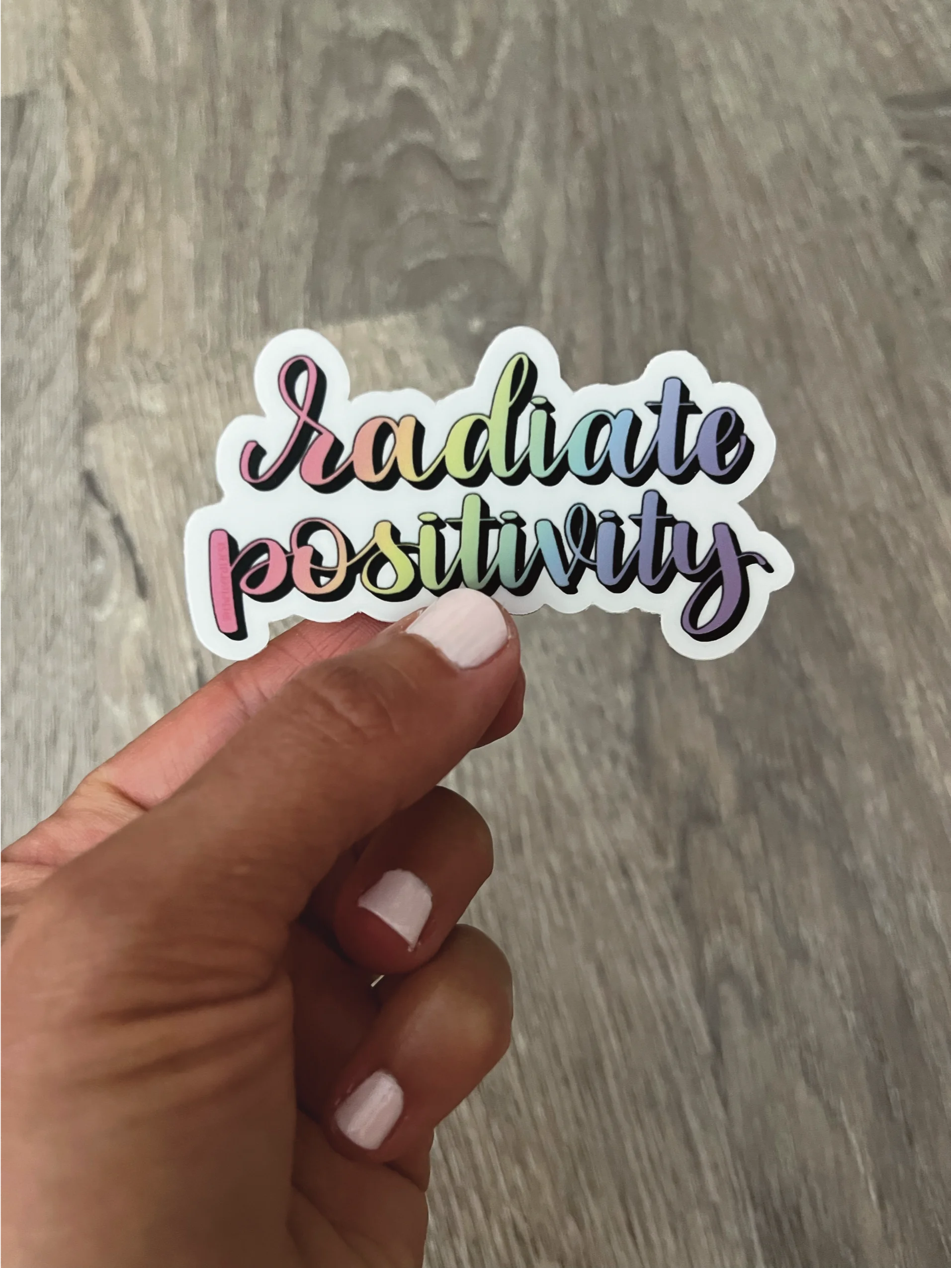 radiate positivity vinyl sticker product image (2)
