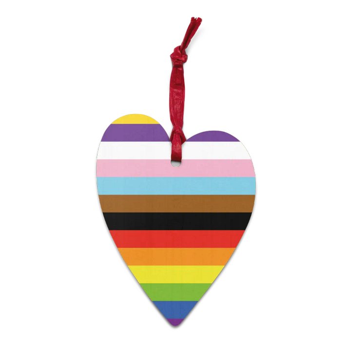 Pride wooden heart ornament product image (1)