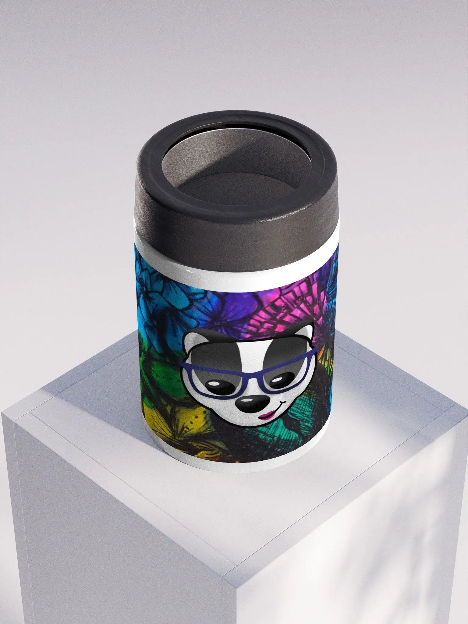 BadgerMakes Tiedye Flowers Insulated Koozie product image (3)