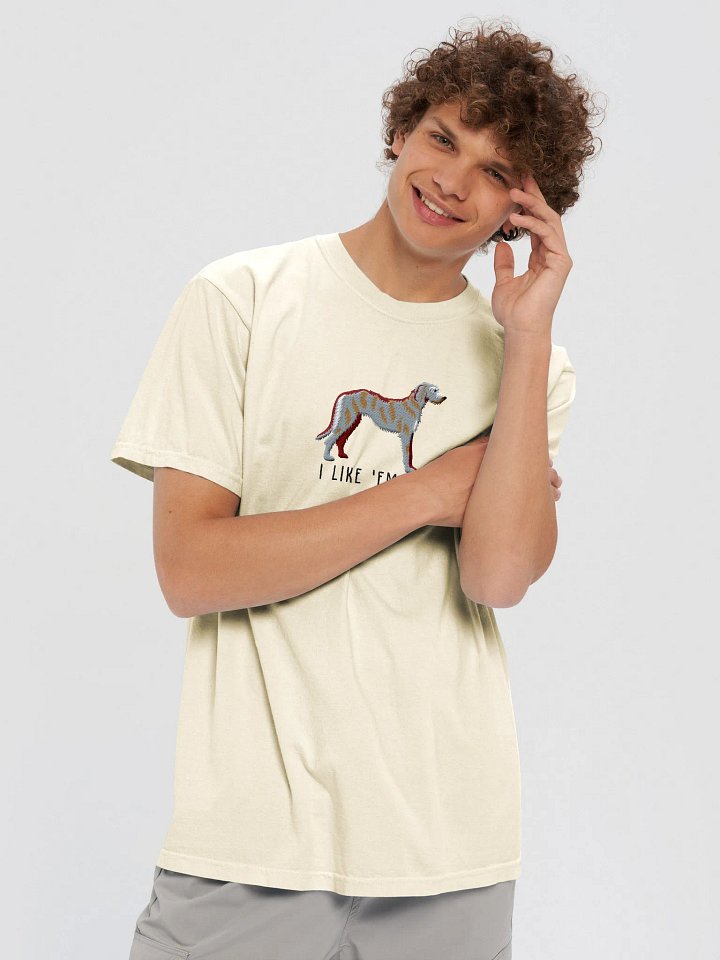 I Like 'Em Big T-Shirt(Embroidered) of an Irish Wolfhound product image (2)
