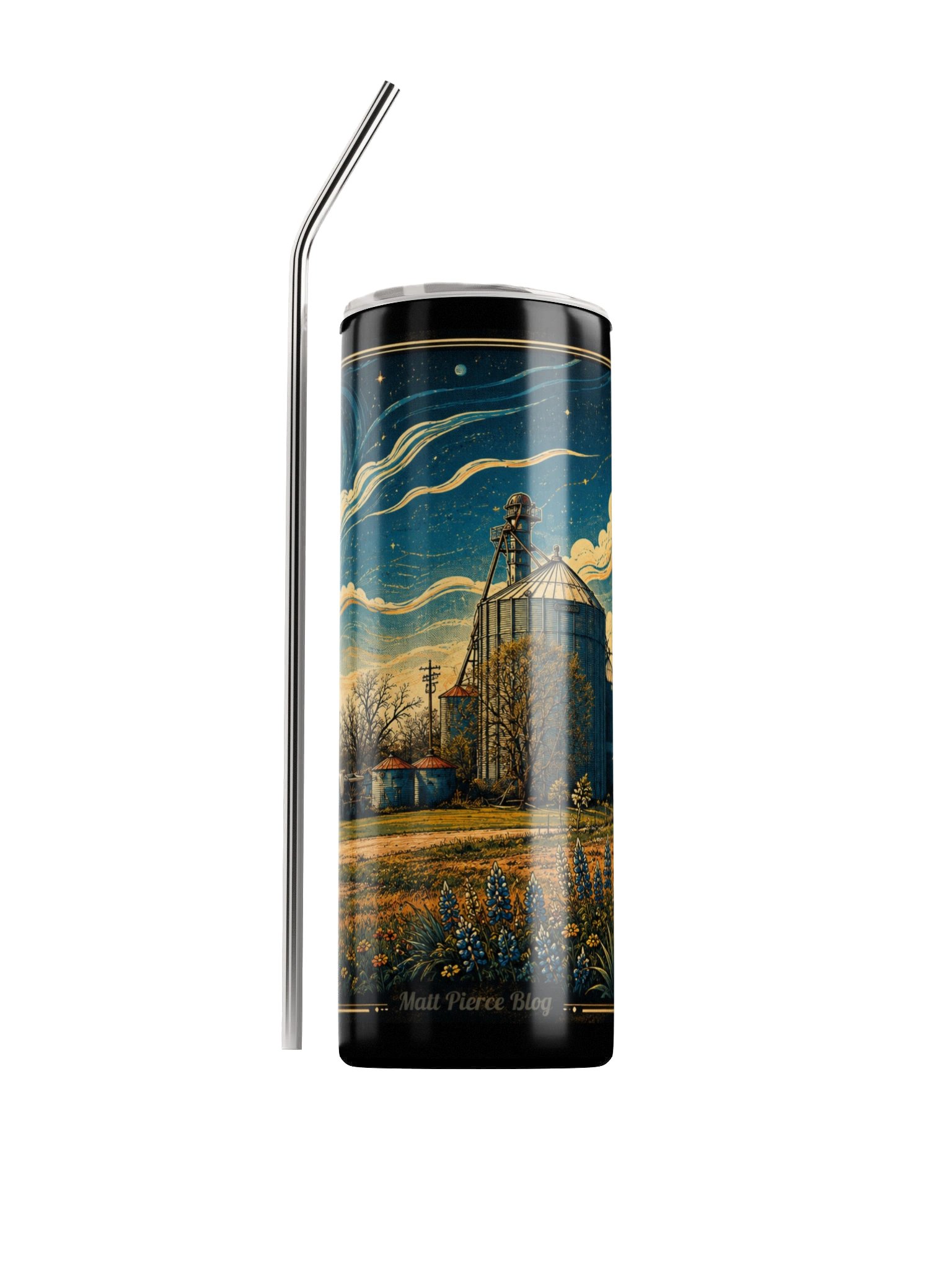 South Texas Silos Tumbler : Original photo and artwork by Matt Pierce product image (1)