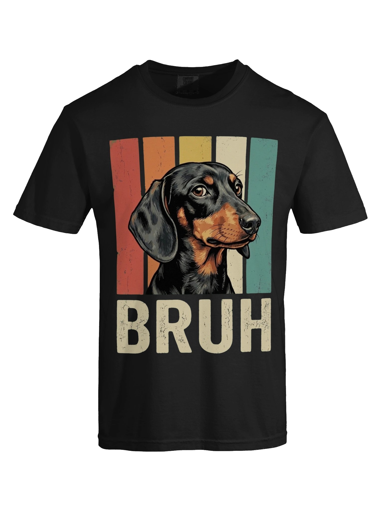 Funny Bruh Dachshund T-Shirt - Vintage Retro Wiener Dog Meme Graphic Tee product image (11)