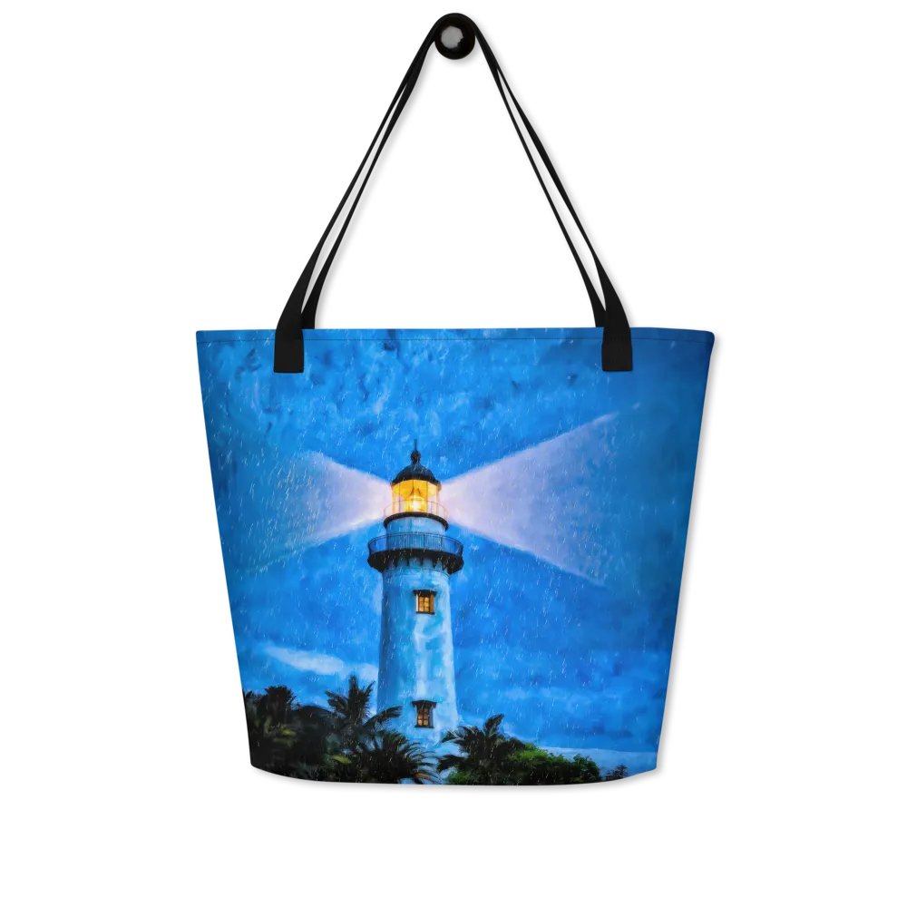 St Simons Island Lighthouse At Night – Georgia Tote Bag product image (9)