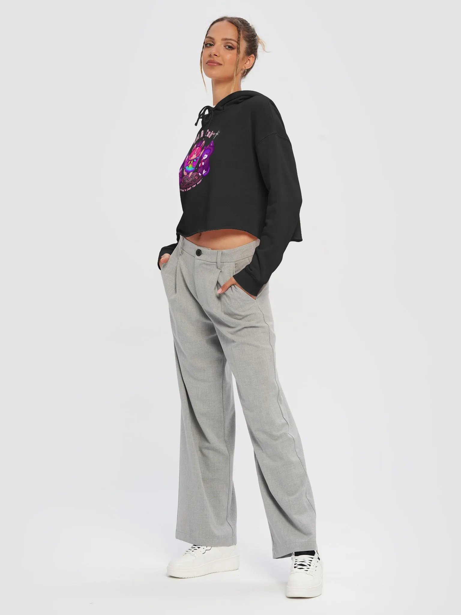 "Not A Cult" Cropped Hoodie product image (6)