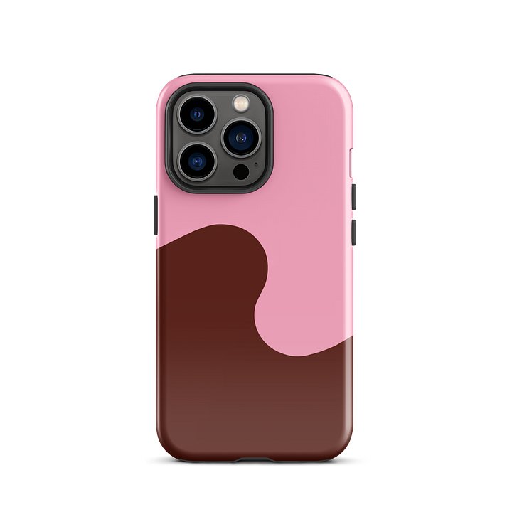 Pink and Wine Minimal Wave iPhone Case product image (1)