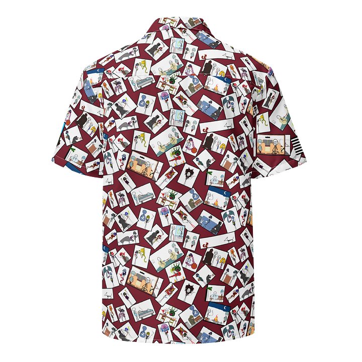 Sticks & Demons Hawaiian Shirt DkRed product image (2)