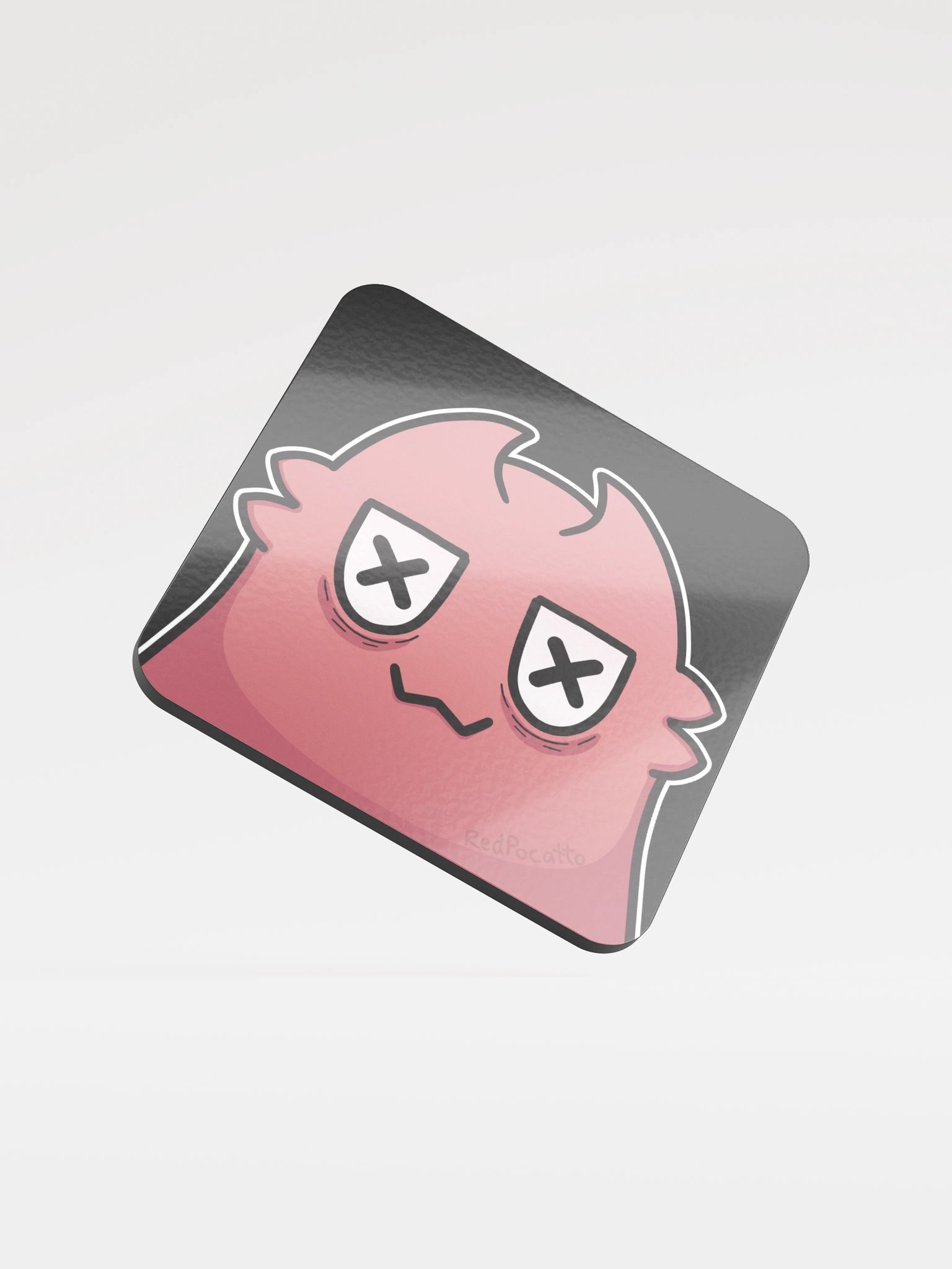 Red Pocatto Glossy Cork Coaster product image (1)