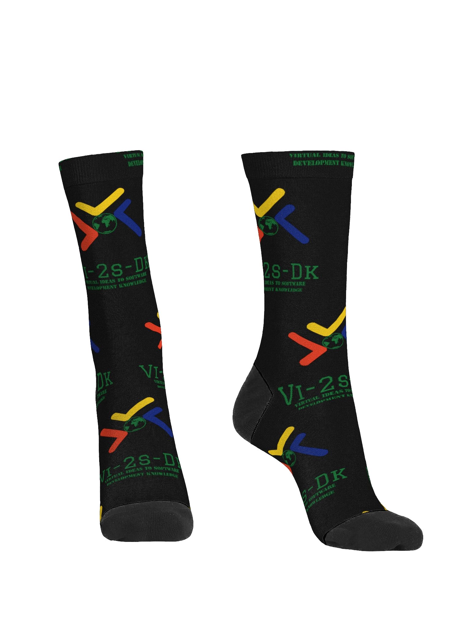 Black Vi-2s-Dk Symmetric Splendor Crew Socks product image (2)