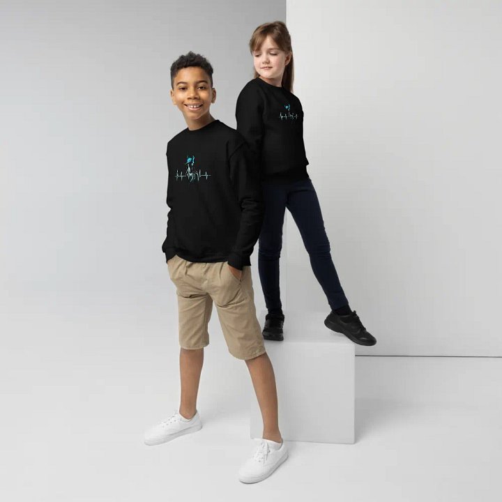 Horse Heartbeat Gildan Youth Crew Neck Sweatshirt product image (2)