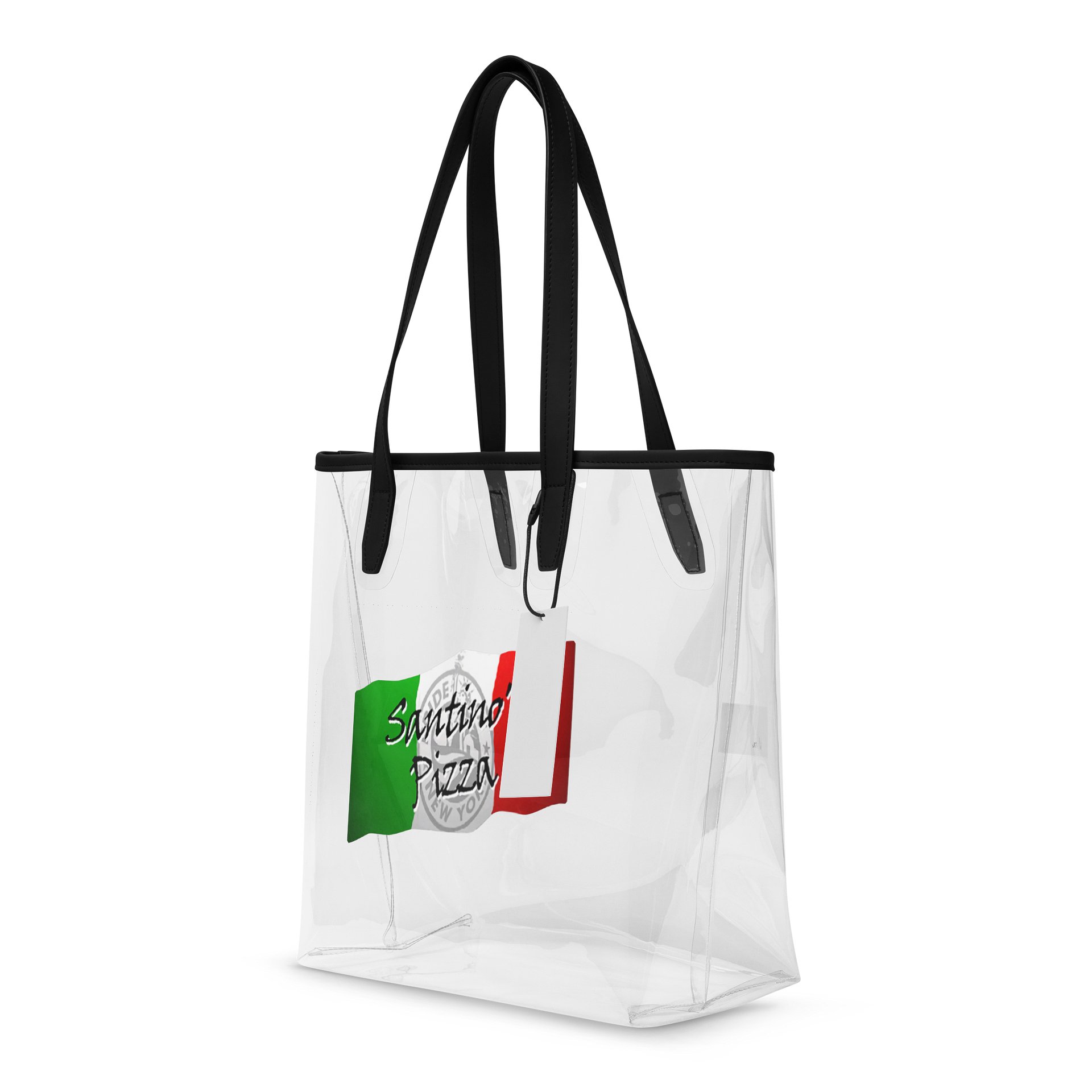 Santino's Ny Pizza: Italian Flag Clear Tote Bag product image (3)
