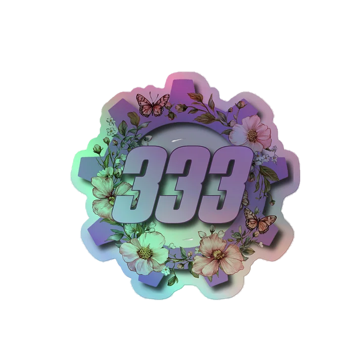 Vault 333 logo sticker but holographic product image (2)