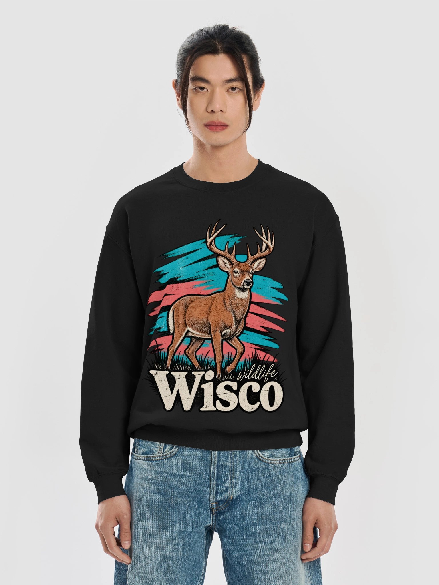 Wisco Wildlife Deer Crewneck Sweatshirt product image (5)