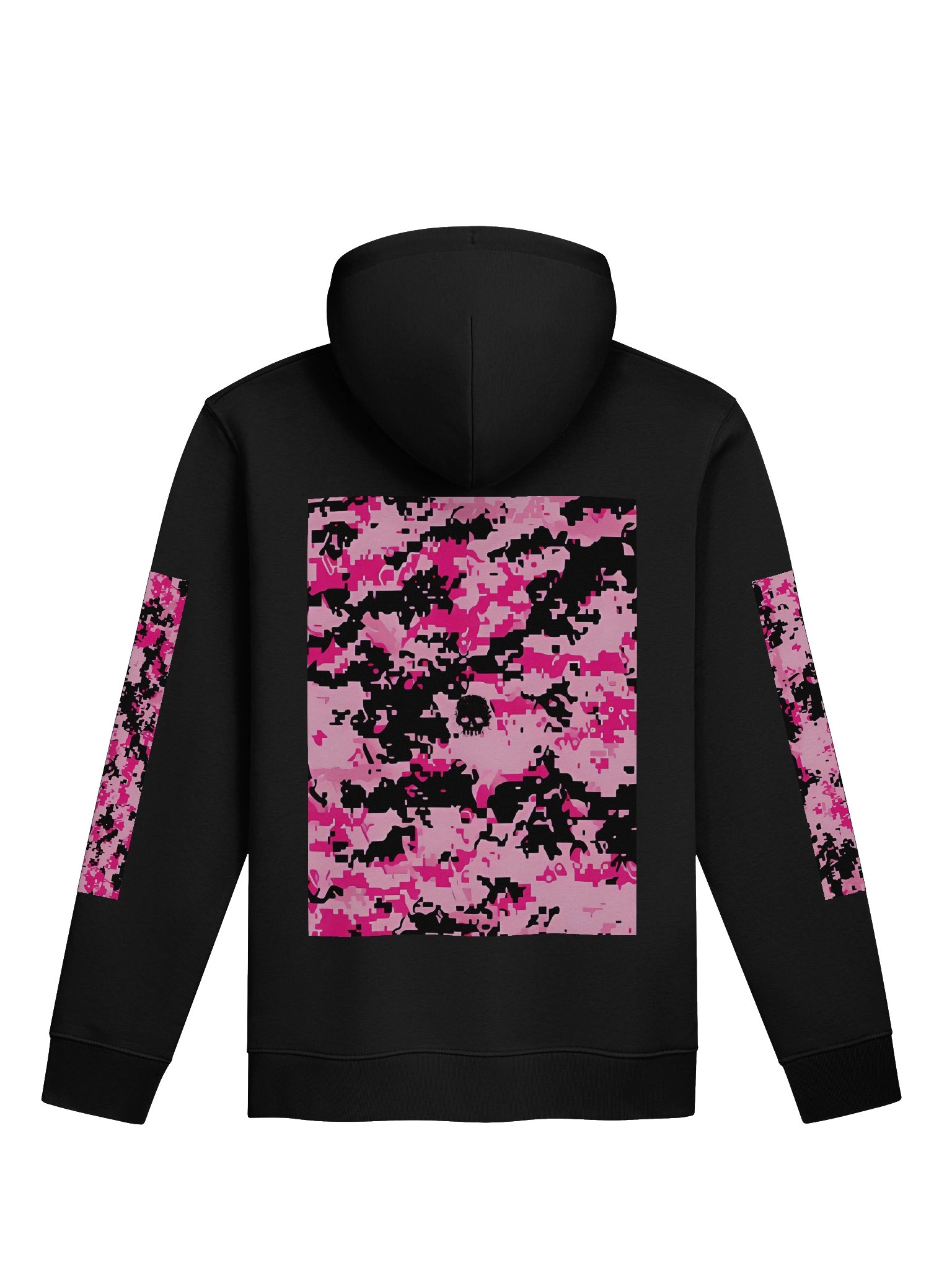 Pixelated Skull Camo Eco Hoodie product image (2)