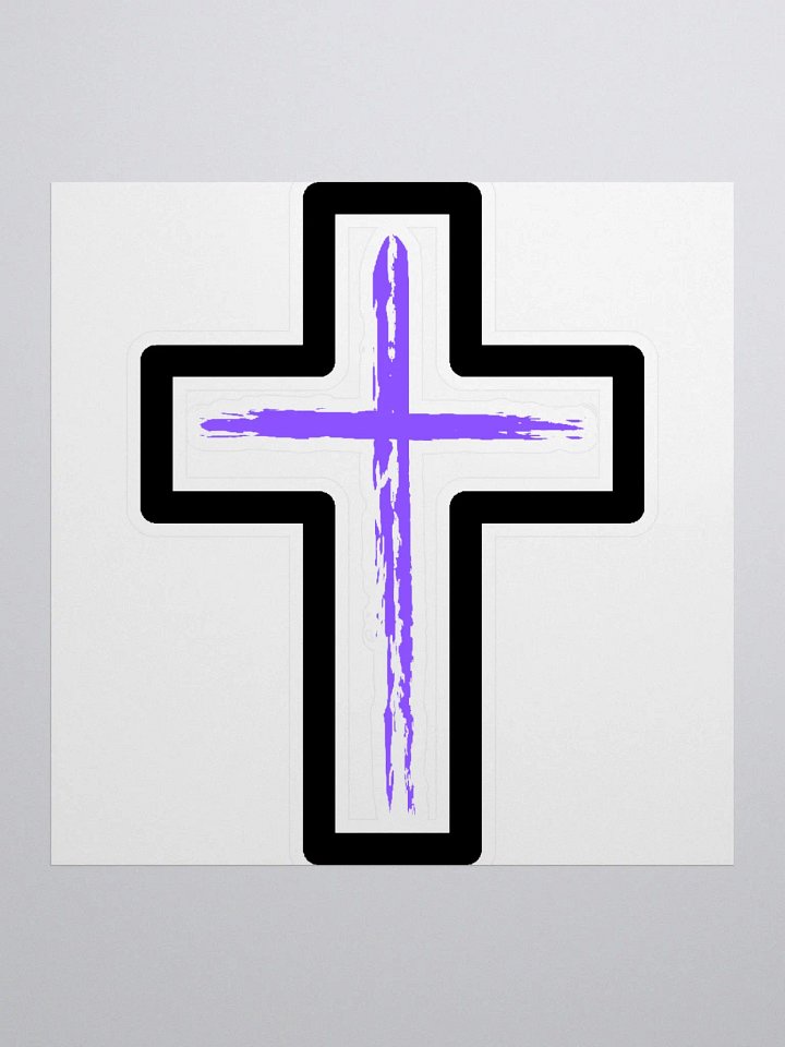 Purple Cross With Boarder Sticker product image (2)