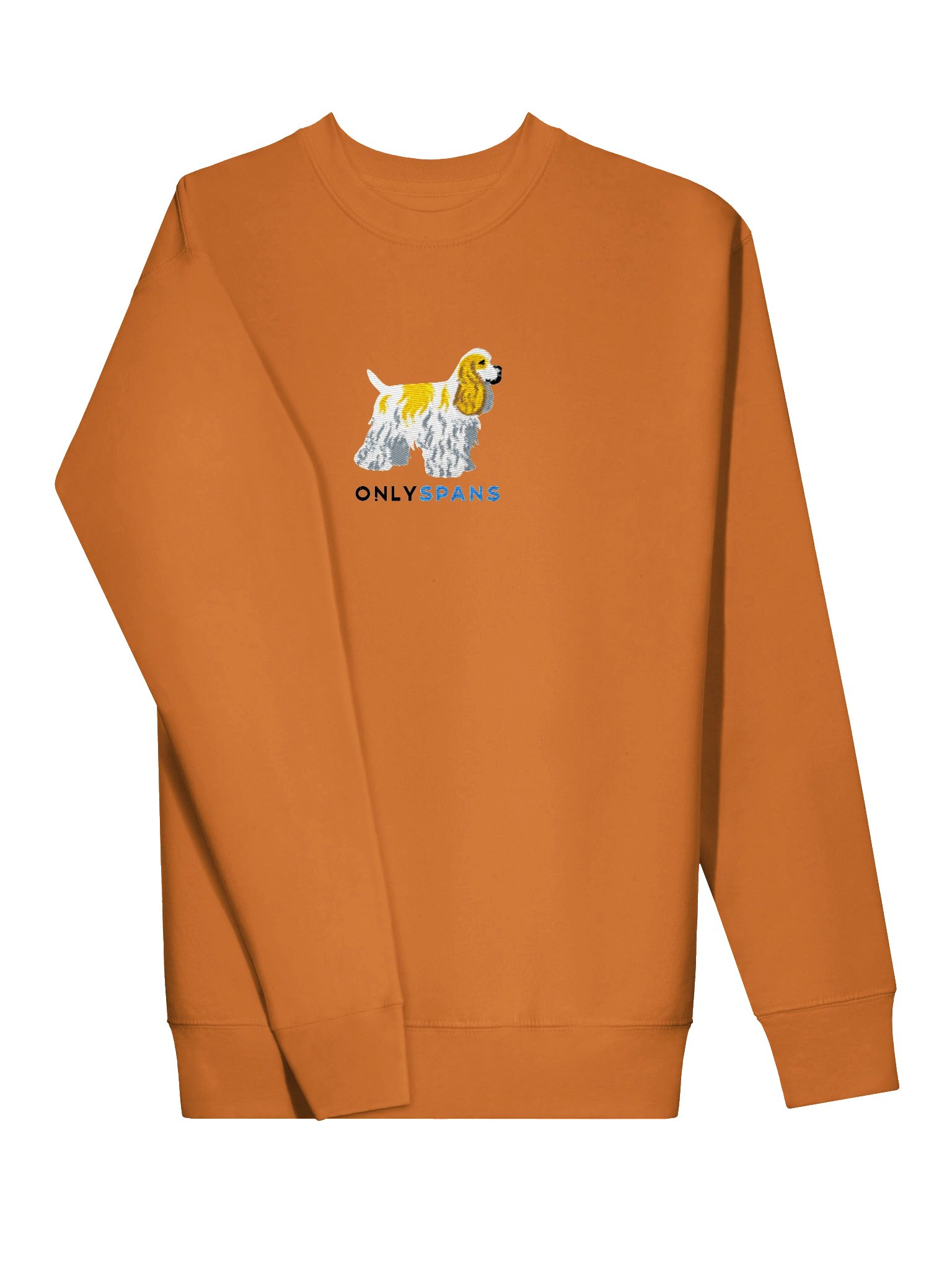 Only Spans Sweatshirt (Embroidered) of an American Cocker Spaniel(Lemon and White) product image (14)