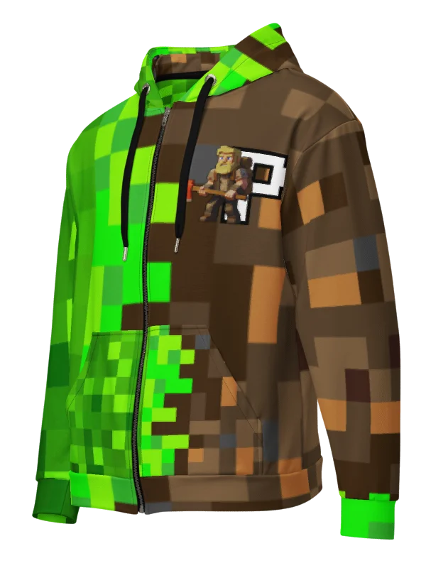 Patient PixelZ P Logo Unisex Adult Zip Hoodie (PixelZ My Craft) product image (1)
