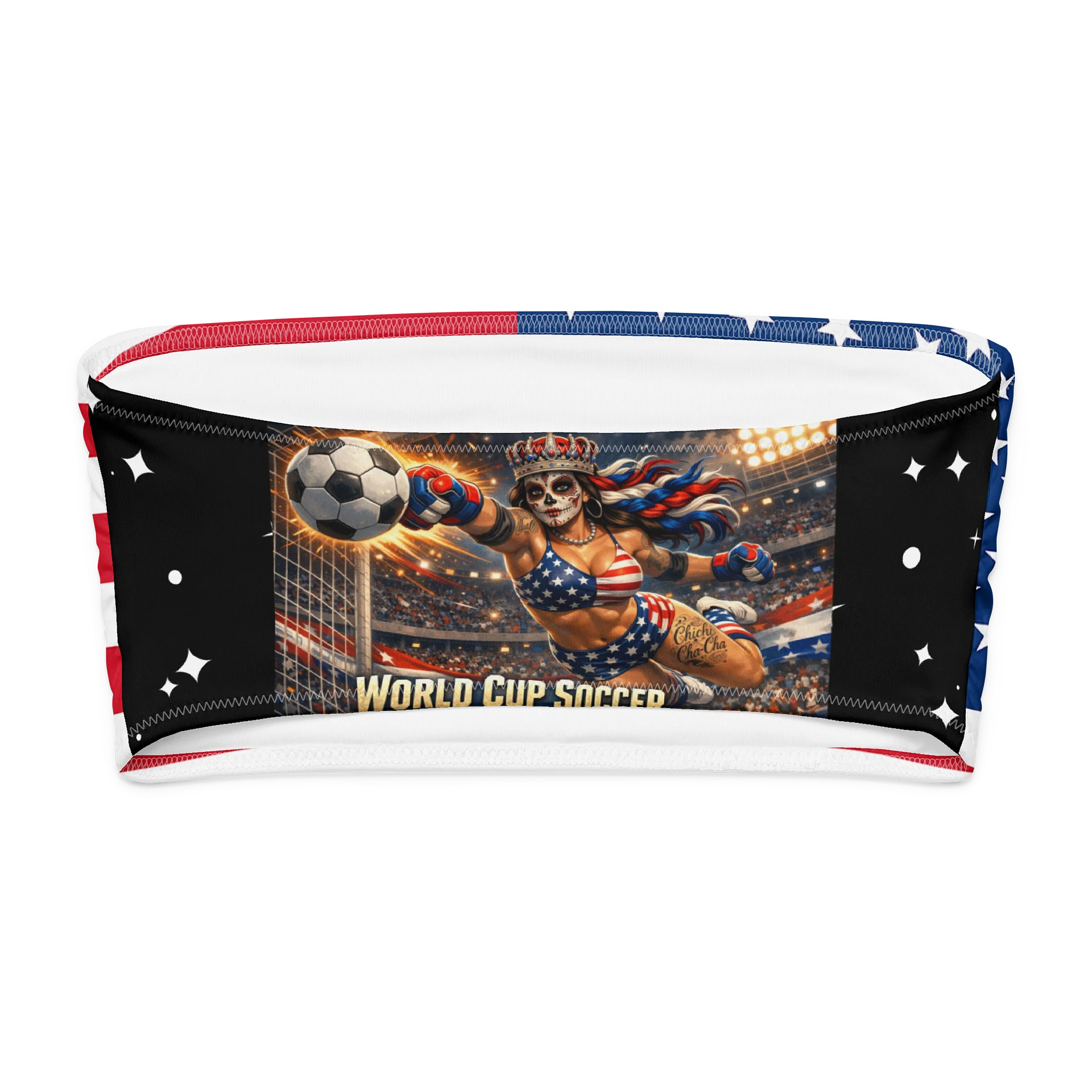 Patriotic Abstract Flag Bandeau Bikini Top product image (8)